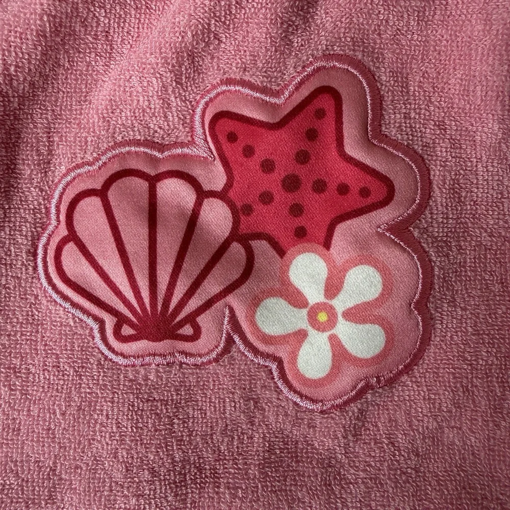 Sanrio Hello Kitty Bath Swim Terrycloth Towel Dress w Hood 2T Pink Seashell